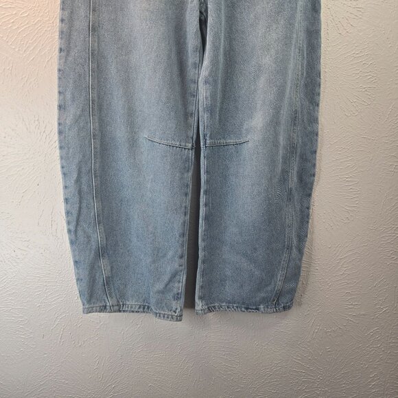 PTCL Barrell Jeans High Waisted Women 29 Light Blue Relaxed Baggy Wide Leg Denim - Picture 9 of 12